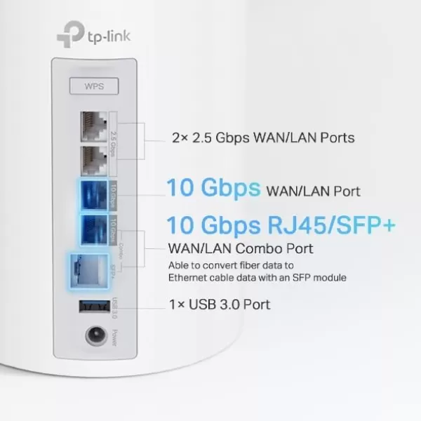 TPLink Deco BE33000 QuadBand WiFi 7 Mesh System Deco BE95 for Whole Home Coverage up to 7800 SqFt with AIDriven Smart Antennas 10G MultiGig Ethernet ports Replaces Router and Extender2packWiFi 7 BE33000  3Pack