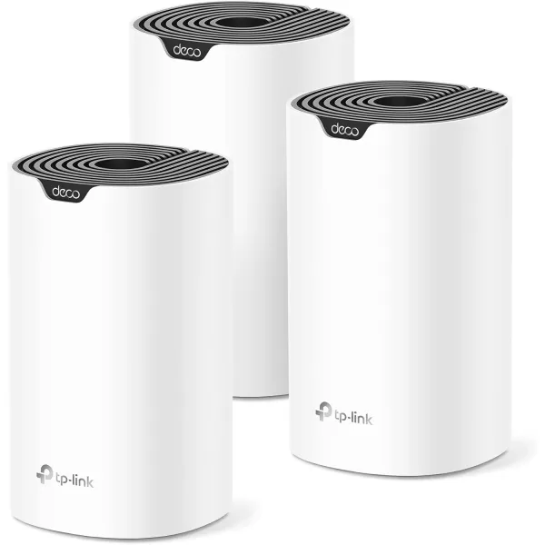 TPLink Deco Mesh AC1900 WiFi System Deco S4  Up to 5500 Sqft Coverage Replaces WiFi Router and Extender Gigabit Ports Works with Alexa 3packWiFi 5 AC1900