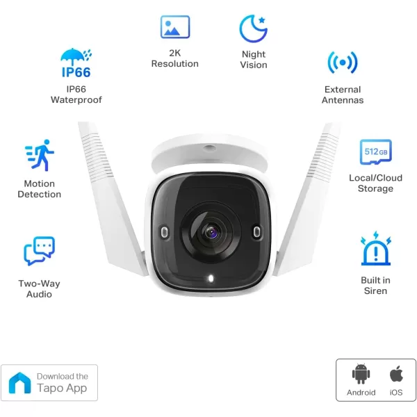 TPLink  MagCam 2024 PCMag Editors Choice ampamp Wirecutter Recommended Outdoor Security Camera 2K Battery Magnetic Mount Wireless Camera 150 FOV SDCloud Storage PersonVehicle DetectionWired PlugIn