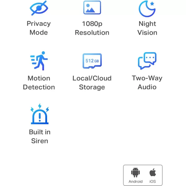 TPLink Tapo 1080P Indoor Security Camera for Baby Monitor Dog Camera wMotion Detection 2Way Audio Siren Night Vision Cloud ampamp SD Card Storage Works wAlexa ampamp Google Home Tapo C100White
