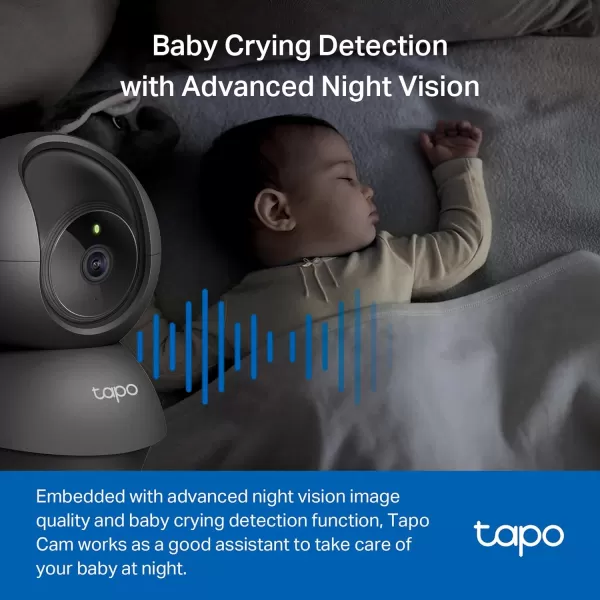 TPLink Tapo PanTilt Security Camera for Baby Monitor Pet Camera wMotion Detection 1080P 2Way Audio Night Vision Cloud ampamp SD Card Storage Works with Alexa ampamp Google Home Tapo C200Black