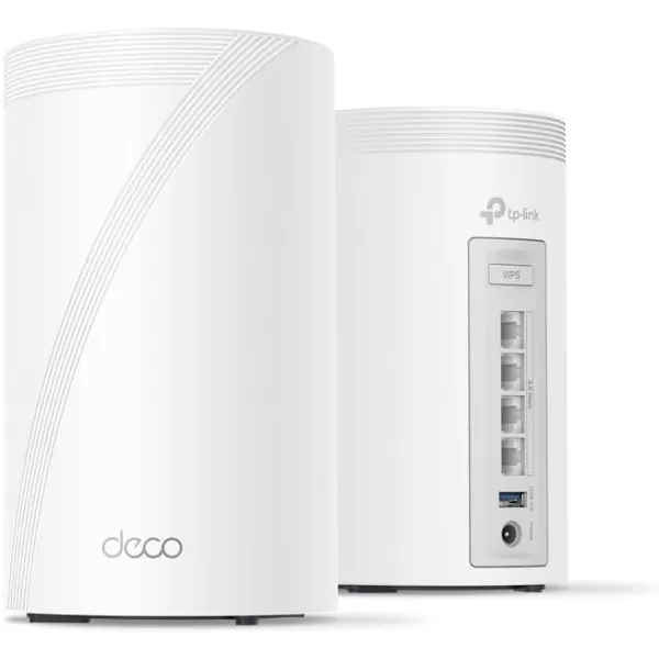 TPLink TriBand WiFi 7 BE10000 Whole Home Mesh System Deco BE63  6Stream 10 Gbps  4  25G Ports Wired Backhaul 4 Smart Internal Antennas  VPN AIRoaming MUMIMO HomeShield 3PackWiFi 7 BE10000