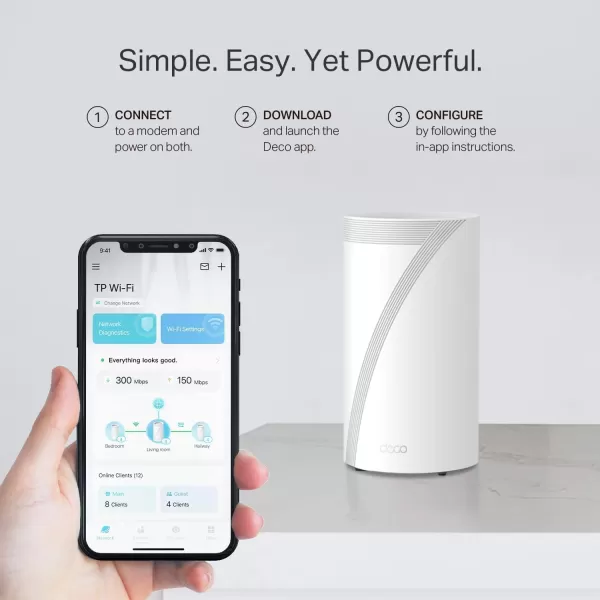 TPLink TriBand WiFi 7 BE22000 Whole Home Mesh System Deco BE85  12Stream 22 Gbps  2 10G  2 25G Ports Wired Backhaul 8 HighGain Antennas  VPN AIRoaming 44 MUMIMO HomeShield3PackWiFi 7 BE22000  2Pack