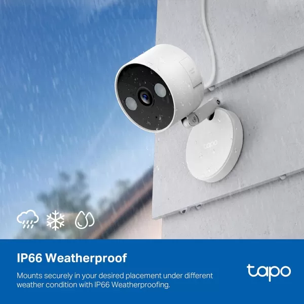 Tapo TPLink 2K QHD Security Camera IndoorOutdoor     Color Night Vision Free PersonPetVehicle Detection Invisible IR Mode SD Storage C120IndoorOutdoor