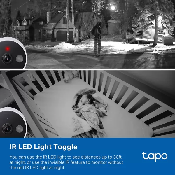 Tapo TPLink 2K QHD Security Camera IndoorOutdoor     Color Night Vision Free PersonPetVehicle Detection Invisible IR Mode SD Storage C120IndoorOutdoor