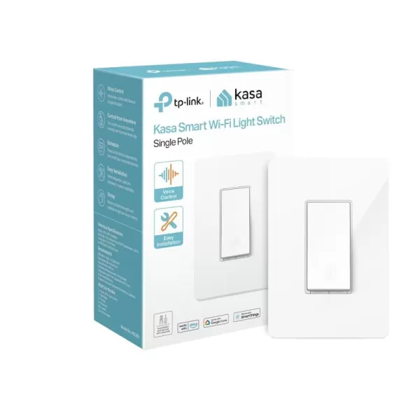 Kasa Smart Light Switch HS200P3 Single Pole Needs Neutral Wire 24GHz WiFi Light Switch Works with Alexa and Google Home UL Certified No Hub Required 3 Count Pack of 1  WhiteWhite