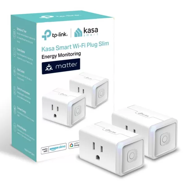 Kasa Smart Plug HS103P2 Smart Home WiFi Outlet Works with Alexa Echo Google Home ampamp IFTTT No Hub Required Remote Control15 AmpUL Certified Pack of 2 WhiteMatter Compatible