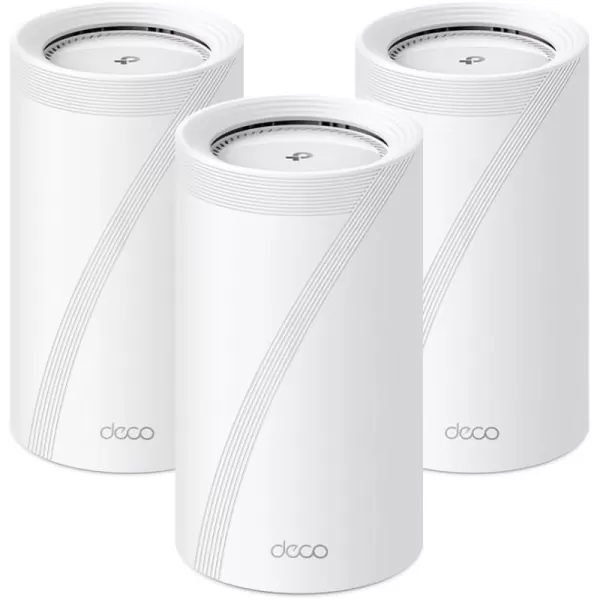 TPLink Deco BE33000 QuadBand WiFi 7 Mesh System Deco BE95 for Whole Home Coverage up to 7800 SqFt with AIDriven Smart Antennas 10G MultiGig Ethernet ports Replaces Router and Extender2packWiFi 7 BE33000  3Pack