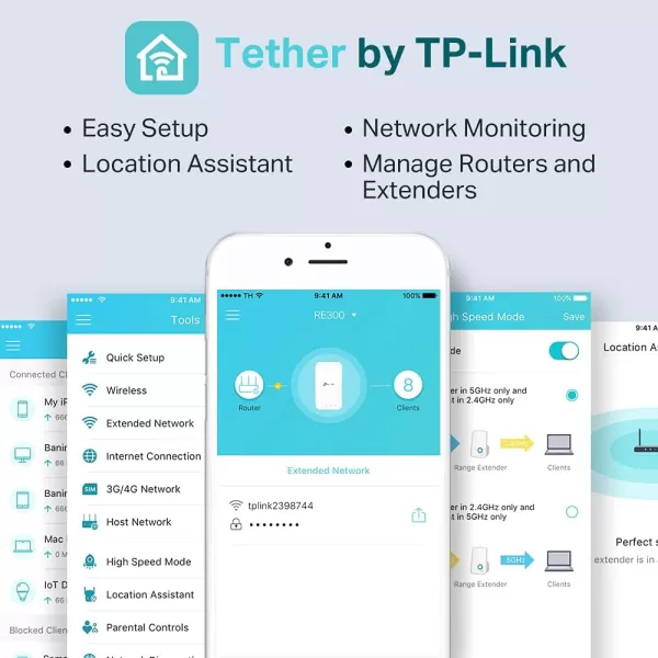 TPLink AC1200 WiFi Extender RE300 Covers Up to 1500 Sqft and 25 Devices Up to 1200Mbps Supports OneMesh Dual Band Internet Repeater Range Booster