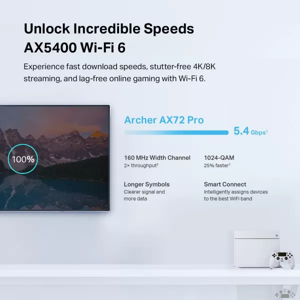 TPLink AX5400 WiFi 6 Router Archer AX73 Dual Band Gigabit Wireless Internet Router HighSpeed ax Router for Streaming Long Range Coverage 5 GHzAX5400 w 25G WAN PortNewer