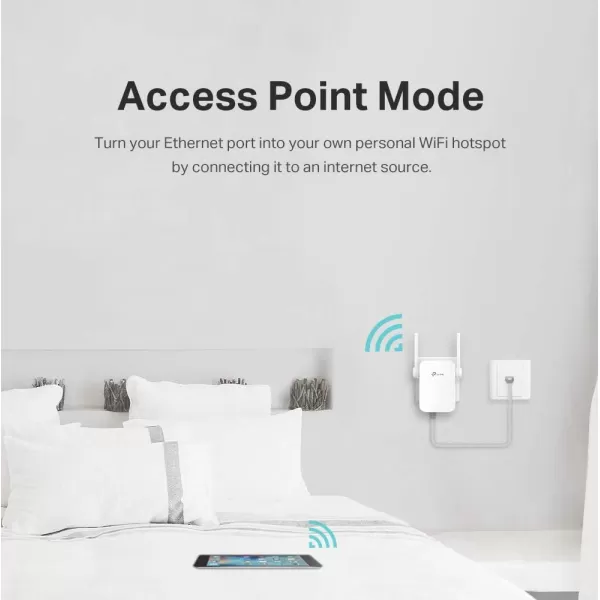 TPLink N300 WiFi ExtenderRE105 WiFi Extenders Signal Booster for Home Single Band WiFi Range Extender Internet Booster Supports Access Point Wall Plug Design 24Ghz only