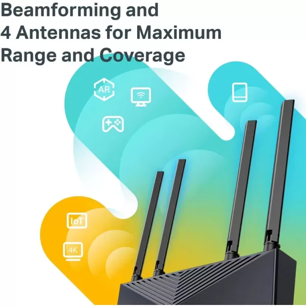 TPLink Smart WiFi 6 Router Archer AX10  80211ax Router 4 Gigabit LAN Ports Dual Band AX RouterBeamformingOFDMA MUMIMO Parental Controls Works with AlexaAX1500