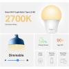 imageTapo TPLink Smart Light Bulbs  Natural Daylight Dimmable Compatible wAlexa and Google Home A60 BulbE27 Base 60W Equivalent 800LM CRIampgt90 24GHz WiFi Only No Hub Required L520E4Pack4 Pack White