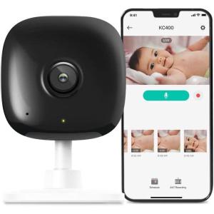 imageKasa Smart 2K QHD Indoor Security Camera PersonBaby CryingMotion Detection 2Way Audio 30Ft Night Vision CloudSD Card StorageUp to 256 GB Works with Alexa ampamp Google Home KC400White  2K