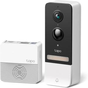 imageTapo TPLink Smart Video Doorbell Camera Battery Powered Chime Included 2K 5MP Color Night Vision 2Way Audio Free AI Detection CloudSD Card Storage Works wAlexa ampamp Google Home D230S1Battery Powered