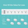 imageKasa Smart Plug Power Strip HS300 Surge Protector with 6 Individually Controlled Smart Outlets and 3 USB Ports Works with Alexa ampamp Google Home No Hub Required  WhiteWhite