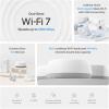 imageTPLink DualBand BE5000 WiFi 7 Mesh WiFi System Deco BE25  4Stream 5 Gbps  240 Mhz Channels  Covers up to 6600 SqFt  2X 25G Ports Wired Backhaul  VPNMLO AIRoaming HomeShield 3Pack3 Pack