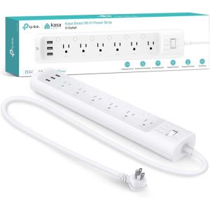 imageKasa Smart Plug Power Strip HS300 Surge Protector with 6 Individually Controlled Smart Outlets and 3 USB Ports Works with Alexa ampamp Google Home No Hub Required  WhiteWhite