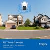 imageTapo 1080P Outdoor Wired PanTilt Security WiFi Camera 360 View Motion Tracking Works with Alexa ampamp Google Home Night Vision Free AI Detection Cloud ampamp SD Card Storageup to 512GB Tapo C5002K QHD  Color Night Vision