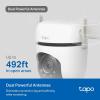 imageTapo 1080P Outdoor Wired PanTilt Security WiFi Camera 360 View Motion Tracking Works with Alexa ampamp Google Home Night Vision Free AI Detection Cloud ampamp SD Card Storageup to 512GB Tapo C5002K QHD  Color Night Vision
