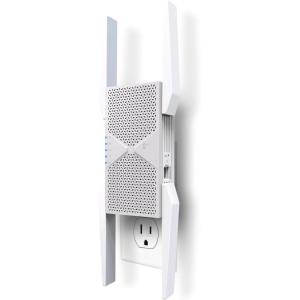 imageTPLink RE813XE AXE5400 WiFi 6E Range Extender wEthernet Port  54 Gbps TriBand Wireless Repeater Amplifier  Up to 2800 Sq Ft 96 Devices  6 GHz Band 160 MHz  APP Setup  OneMesh CompatibleTriBand WiFi 7  BE10000