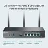 imageTPLink ER706W4G Omada 4G Cat6 AX3000 Gigabit VPN Gateway Router  WiFi 6 AX3000 Dual Band with LTE  Supports Omada Mesh  Easy SetupWiFi 6 VPN Router