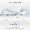 imageTPLink Deco BE25Outdoor BE5000 DualBand WiFi 7 Outdoor Mesh WiFi Extender Unit  Up to 2800 sqft  2  25G PoE Ports IP65 Waterproof MLO Multiple Mounting Options Secure by Design 1PackOutdoor