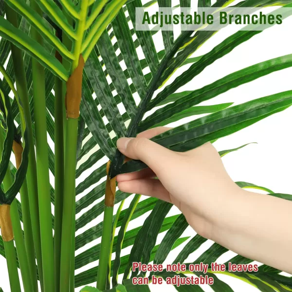 VIAGDO Artificial Areca Palm Tree 4ft Tall Fake Palm Tree Decor with 12 Trunks Faux Tropical Palm Silk Plant Potted Dypsis Lutescens Plants for Modern Home Office Floor Corner Decor Indoor 2 Pack4ft2pcs