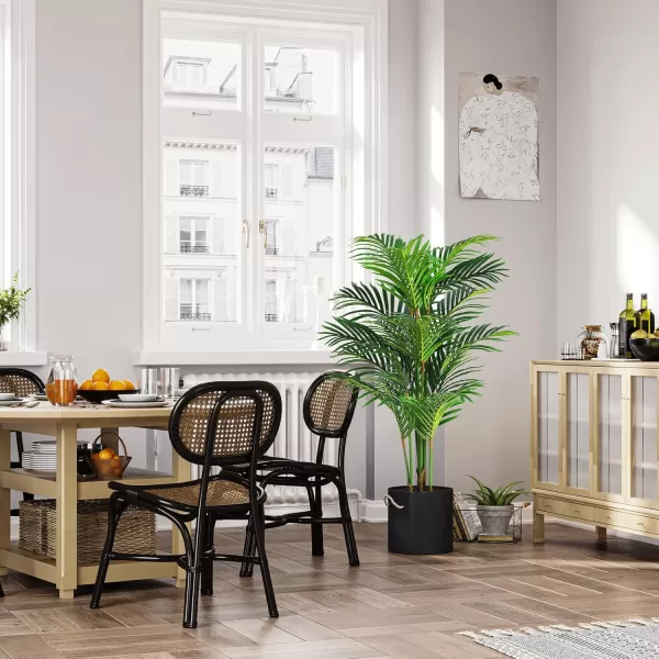 VIAGDO Artificial Areca Palm Tree 4ft Tall Fake Palm Tree Decor with 12 Trunks Faux Tropical Palm Silk Plant Potted Dypsis Lutescens Plants for Modern Home Office Floor Corner Decor Indoor 2 Pack4ft2pcs
