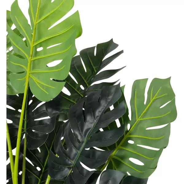 VIAGDO Artificial Monstera Deliciosa Plant 4ft Tall 15 Decorative Split Leaves Faux Swiss Cheese Plant Fake Tropical Monstera Palm Tree for Home Office Room Store Garden Floor Decor4ft1pcs