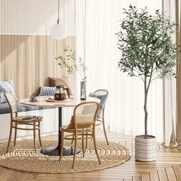 VIAGDO Artificial Olive Tree 6ft Tall Fake Potted Olive Silk Tree with Planter Large Faux Olive Branches and Fruits Artificial Tree for Home Office Living Room Decor Indoor 1176 Leaves1