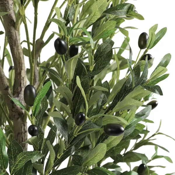 VIAGDO Artificial Olive Tree 6ft Tall Fake Potted Olive Silk Tree with Planter Large Faux Olive Branches and Fruits Artificial Tree for Home Office Living Room Decor Indoor 1176 Leaves1
