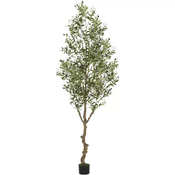 VIAGDO Artificial Olive Tree 6ft Tall Fake Potted Olive Silk Tree with Planter Large Faux Olive Branches and Fruits Artificial Tree for Home Office Living Room Decor Indoor 1176 Leaves1