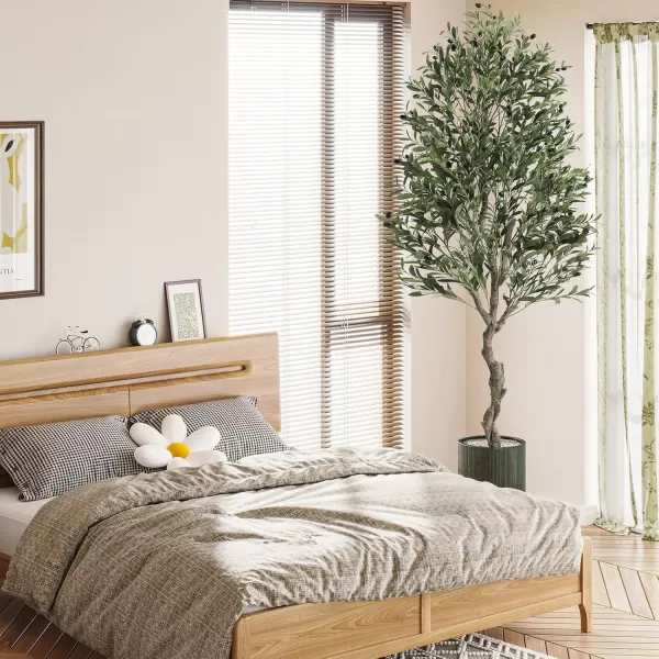 VIAGDO Artificial Olive Tree 6ft Tall Fake Potted Olive Silk Tree with Planter Large Faux Olive Branches and Fruits Artificial Tree for Home Office Living Room Decor Indoor 1176 Leaves1