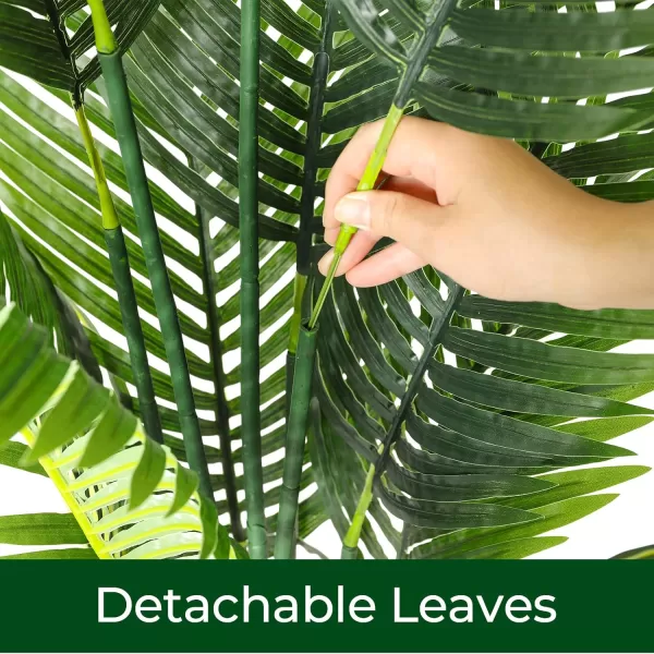 VIAGDO Artificial Palm Tree 7ft Tall Fake Palm Tree Decor with 22 Detachable Trunks Faux Tropical Palm Silk Plant Feaux Dypsis Lutescens Plants in Pot for Home Office Living Room Floor Decor Indoor1