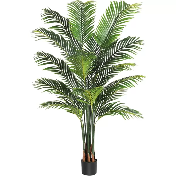 VIAGDO Artificial Palm Tree 7ft Tall Fake Palm Tree Decor with 22 Detachable Trunks Faux Tropical Palm Silk Plant Feaux Dypsis Lutescens Plants in Pot for Home Office Living Room Floor Decor Indoor1