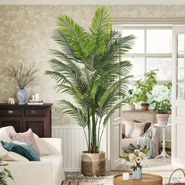 VIAGDO Artificial Palm Tree 7ft Tall Fake Palm Tree Decor with 22 Detachable Trunks Faux Tropical Palm Silk Plant Feaux Dypsis Lutescens Plants in Pot for Home Office Living Room Floor Decor Indoor1