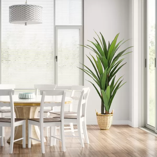 VIAGDO Dracaena Artificial Plant 4ft Tall Faux Dracaena Plant with Pot Faux Plants Indoor Artificial House Floor Plants Outdoor Fake Dracaena Trees for Living Room Office Decor Housewarming Gift4 FT