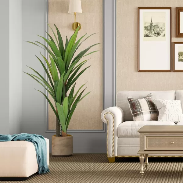 VIAGDO Dracaena Artificial Plant 4ft Tall Faux Dracaena Plant with Pot Faux Plants Indoor Artificial House Floor Plants Outdoor Fake Dracaena Trees for Living Room Office Decor Housewarming Gift4 FT