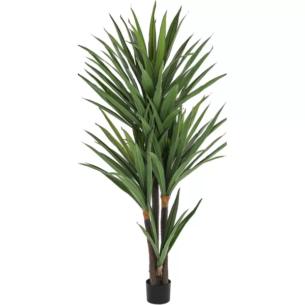 VIAGDO Dracaena Artificial Plant 4ft Tall Faux Dracaena Plant with Pot Faux Plants Indoor Artificial House Floor Plants Outdoor Fake Dracaena Trees for Living Room Office Decor Housewarming Gift6 FT
