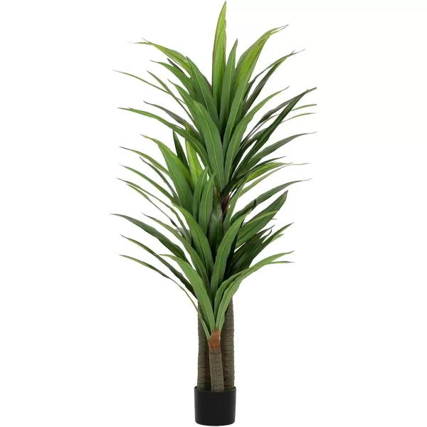 VIAGDO Dracaena Artificial Plant 4ft Tall Faux Dracaena Plant with Pot Faux Plants Indoor Artificial House Floor Plants Outdoor Fake Dracaena Trees for Living Room Office Decor Housewarming Gift5 FT