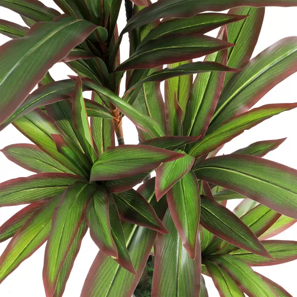 VIAGDO Dracaena Silk Plant Artificial 5ft Faux House Plants Evergreen Dracaena Marginata Fake Yucca Palm Trees in Pot Realistic Dragon Tree for Living Room Home Office Decor Indoor OutdoorRed