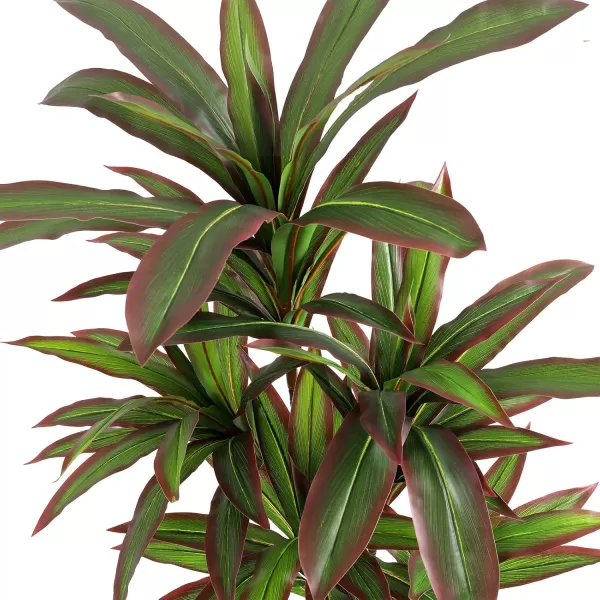 VIAGDO Dracaena Silk Plant Artificial 5ft Faux House Plants Evergreen Dracaena Marginata Fake Yucca Palm Trees in Pot Realistic Dragon Tree for Living Room Home Office Decor Indoor OutdoorRed
