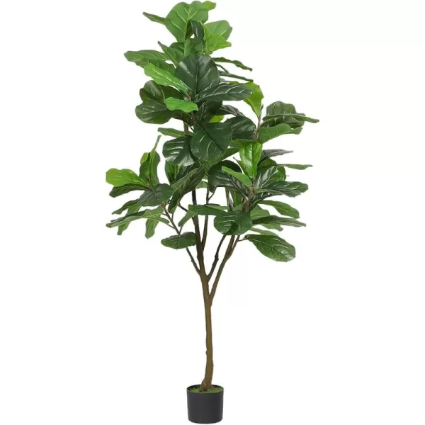 VIAGDO Artificial Fiddle Leaf Fig Tree 6ft Tall 86 Decorative Faux Fiddle Leaves Fake Fig Silk Tree in Pot Artificial Tree for Home Office Living Room Bathroom Corner Decor Indoor6 FT