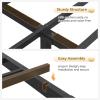 imageVIAGDO Queen Bed Frame with Bookcase Headboard Wooden Bed Frame Queen Size with Charging Station 4 Storage Drawers and LED Lights LED Bed Frame with TypeC and USB No Box Spring Needed BlackBlack