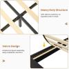 imageVIAGDO Floating Bed Frame Twin Size with Storage Headboard Type C and 3 USB Charging Station Upholstered Bed Frame with Led Lights Visual Floating Hidden Storage No Box Spring Needed BlackBlack