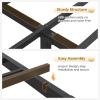 imageVIAGDO Queen Bed Frame with Bookcase Headboard Wooden Bed Frame Queen Size with Charging Station 4 Storage Drawers and LED Lights with TypeC and USB No Box Spring Needed WhiteWhite