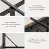 imageVIAGDO Wooden Bed Frame Queen Size with Bookcase Headboard and Sliding Barn Door Farmhouse Queen Bed Frame with Charging Station LED Lights and 4 Storage Drawers No Box Spring Needed WhiteGrey
