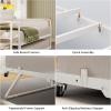 imageVIAGDO Day Bed with Trundle Bed Twin Wood Day Bed with Hidden Storage Headboard Farmhouse Daybed with Charging Station and LED Lights Twin to King Daybed for Living Room Guest Room Rustic BrownWhite
