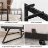 imageVIAGDO Day Bed with Trundle Bed Twin Wood Day Bed with Hidden Storage Headboard Farmhouse Daybed with Charging Station and LED Lights Twin to King Daybed for Living Room Guest Room Rustic BrownRustic Brown